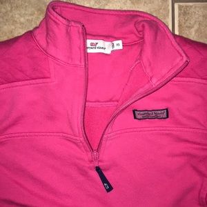 Vineyard vines pink quarter zip
